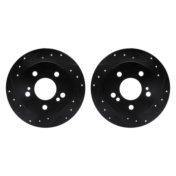 R1 Concepts® - Drilled and Slotted Rear Brake Rotor Set