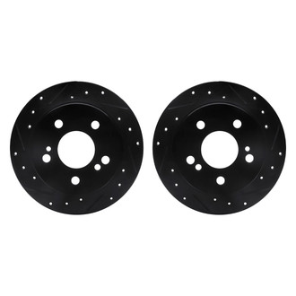 R1 Concepts® - Drilled and Slotted Rear Brake Rotor Set
