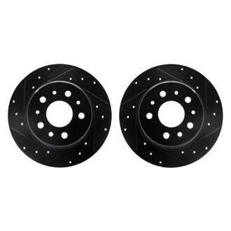 R1 Concepts® - Drilled and Slotted Rear Brake Rotor Set