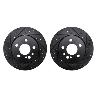 R1 Concepts® - Drilled and Slotted Rear Brake Rotor Set