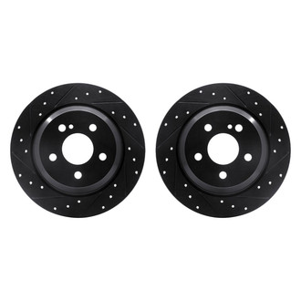 R1 Concepts® - Drilled and Slotted Rear Brake Rotor Set