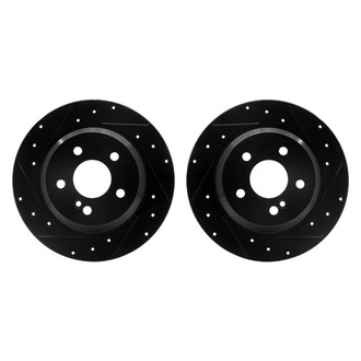R1 Concepts® - Drilled and Slotted Rear Brake Rotor Set