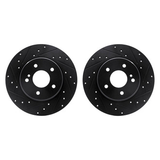 R1 Concepts® - Drilled and Slotted Rear Brake Rotor Set