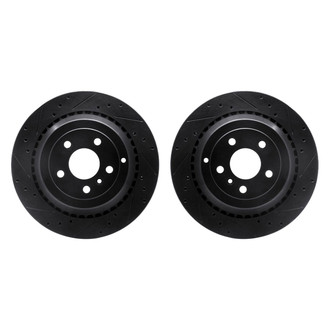 R1 Concepts® - Drilled and Slotted Rear Brake Rotor Set