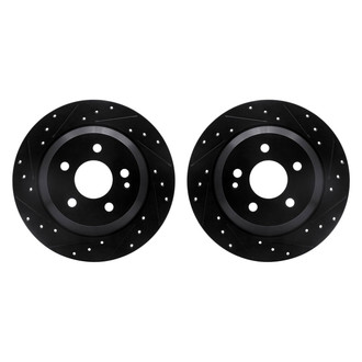 R1 Concepts® - Drilled and Slotted Rear Brake Rotor Set