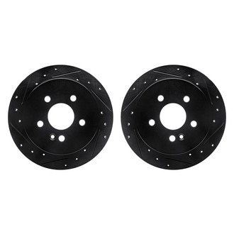 R1 Concepts® - Drilled and Slotted Rear Brake Rotor Set