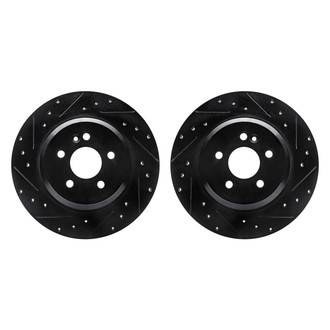 R1 Concepts® - Drilled and Slotted Rear Brake Rotor Set