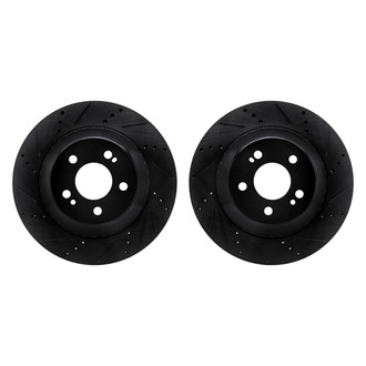 R1 Concepts® - Drilled and Slotted Rear Brake Rotor Set