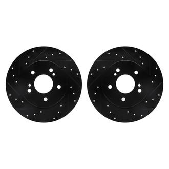 R1 Concepts® - Drilled and Slotted Rear Brake Rotor Set