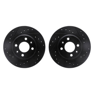 R1 Concepts® - Drilled and Slotted Front Brake Rotor Set