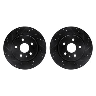 R1 Concepts® - Drilled and Slotted Rear Brake Rotor Set