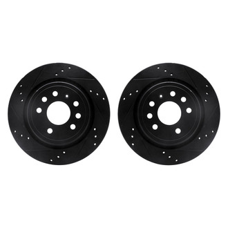 R1 Concepts® - Drilled and Slotted Rear Brake Rotor Set