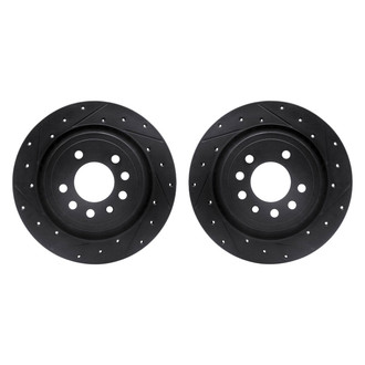 R1 Concepts® - Drilled and Slotted Rear Brake Rotor Set