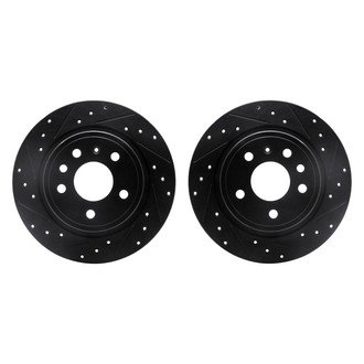 R1 Concepts® - Drilled and Slotted Rear Brake Rotor Set