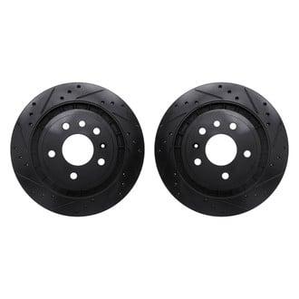 R1 Concepts® - Drilled and Slotted Rear Brake Rotor Set