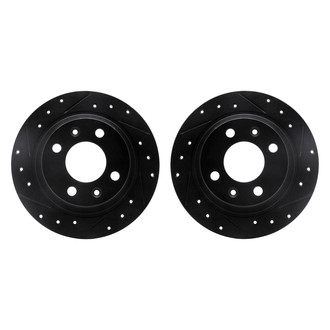 R1 Concepts® - Drilled and Slotted Rear Brake Rotor Set