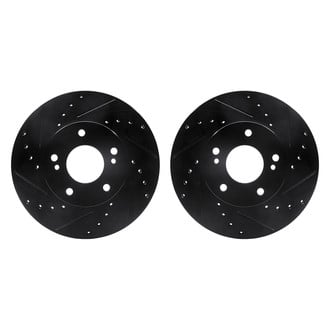 R1 Concepts® - Drilled and Slotted Front Brake Rotor Set