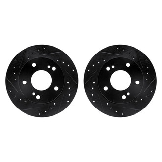 R1 Concepts® - Drilled and Slotted Front Brake Rotor Set