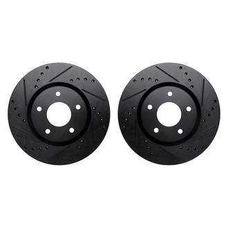 R1 Concepts® - Drilled and Slotted Front Brake Rotor Set