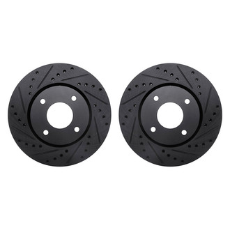 R1 Concepts® - Drilled and Slotted Front Brake Rotor Set