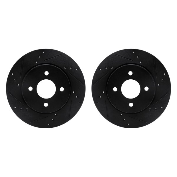 R1 Concepts® - Drilled and Slotted Front Brake Rotor Set