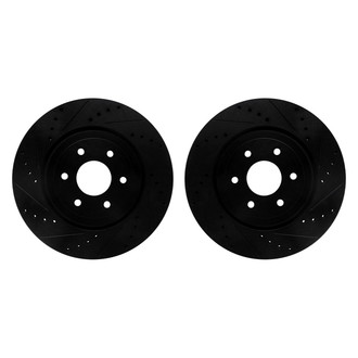R1 Concepts® - Drilled and Slotted Front Brake Rotor Set