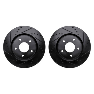 R1 Concepts® - Drilled and Slotted Front Brake Rotor Set