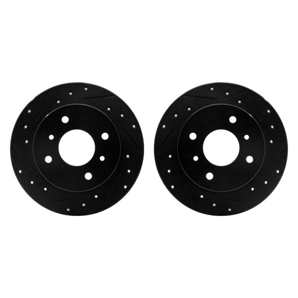 R1 Concepts® - Drilled and Slotted Rear Brake Rotor Set