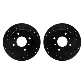 R1 Concepts® - Drilled and Slotted Rear Brake Rotor Set