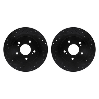R1 Concepts® - Drilled and Slotted Rear Brake Rotor Set