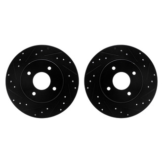 R1 Concepts® - Drilled and Slotted Rear Brake Rotor Set