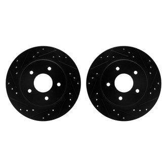 R1 Concepts® - eLINE Series™ Drilled and Slotted Rear Brake Rotor Set