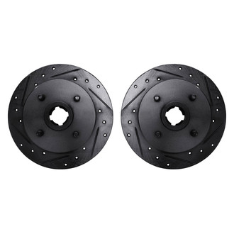 R1 Concepts® - Drilled and Slotted Rear Brake Rotor Set