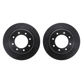 R1 Concepts® - Drilled and Slotted Rear Brake Rotor Set