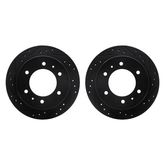 R1 Concepts® - Drilled and Slotted Rear Brake Rotor Set