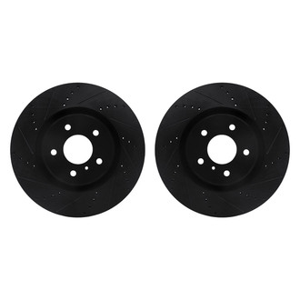 R1 Concepts® - Drilled and Slotted Front Brake Rotor Set