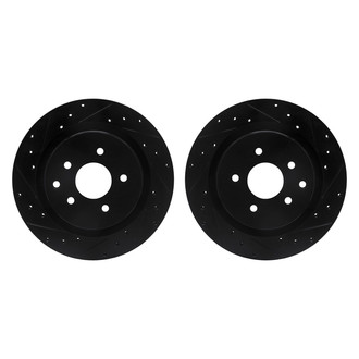 R1 Concepts® - Drilled and Slotted Rear Brake Rotor Set