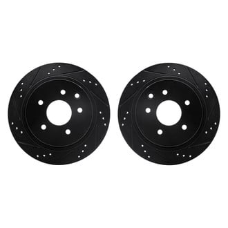R1 Concepts® - Drilled and Slotted Rear Brake Rotor Set