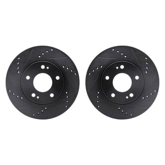 R1 Concepts® - Drilled and Slotted Front Brake Rotor Set
