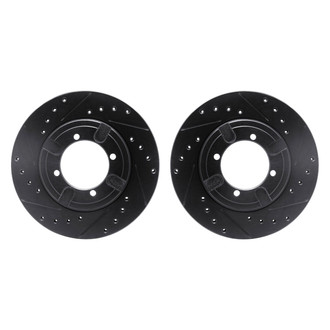 R1 Concepts® - Drilled and Slotted Front Brake Rotor Set