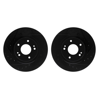 R1 Concepts® - Drilled and Slotted Front Brake Rotor Set