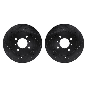 R1 Concepts® - Drilled and Slotted Front Brake Rotor Set