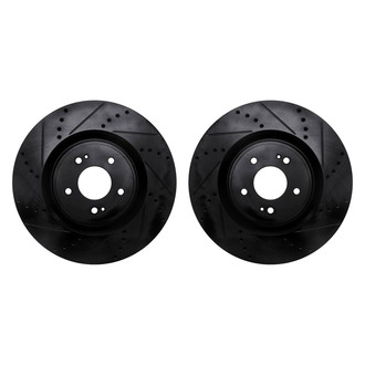 R1 Concepts® - Drilled and Slotted Front Brake Rotor Set