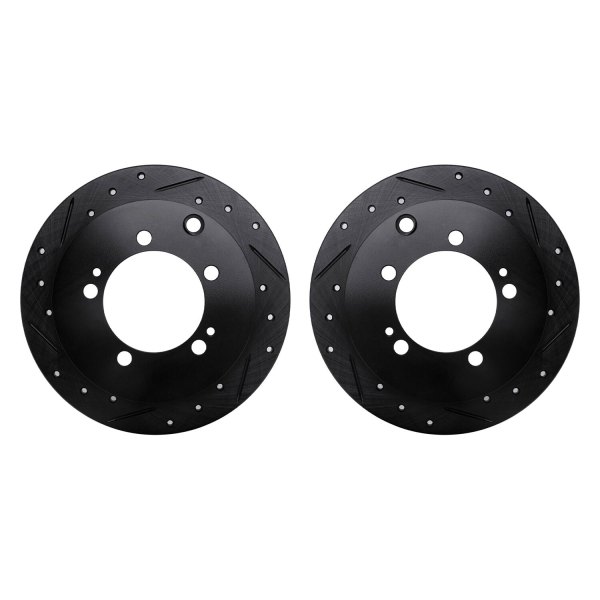 R1 Concepts® - Drilled and Slotted Rear Brake Rotor Set