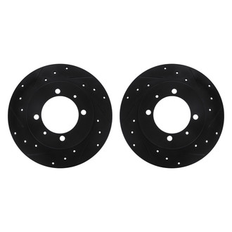 R1 Concepts® - Drilled and Slotted Rear Brake Rotor Set