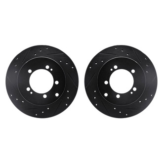 R1 Concepts® - Drilled and Slotted Rear Brake Rotor Set
