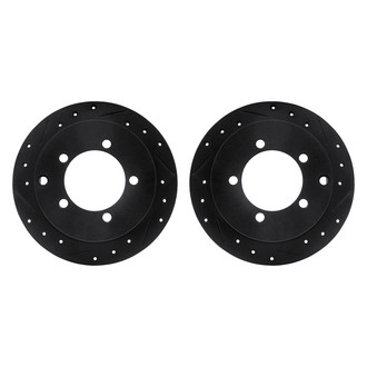 R1 Concepts® - Drilled and Slotted Rear Brake Rotor Set