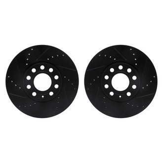 R1 Concepts® - Drilled and Slotted Front Brake Rotor Set