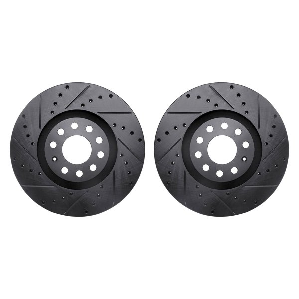 R1 Concepts® - Drilled and Slotted Front Brake Rotor Set