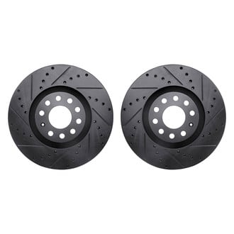 R1 Concepts® - Drilled and Slotted Front Brake Rotor Set